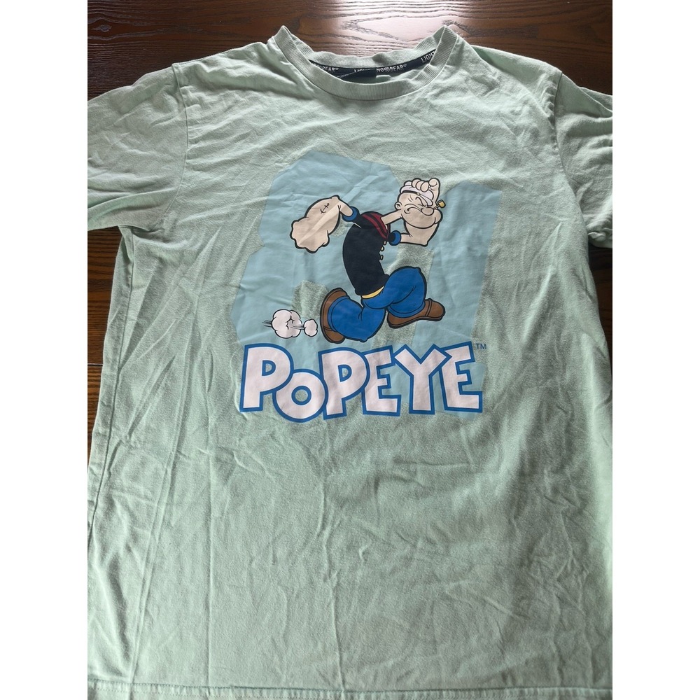 Popeye the Sailor Man Mens Teal Official T Shirt Lightning Bear Medium
